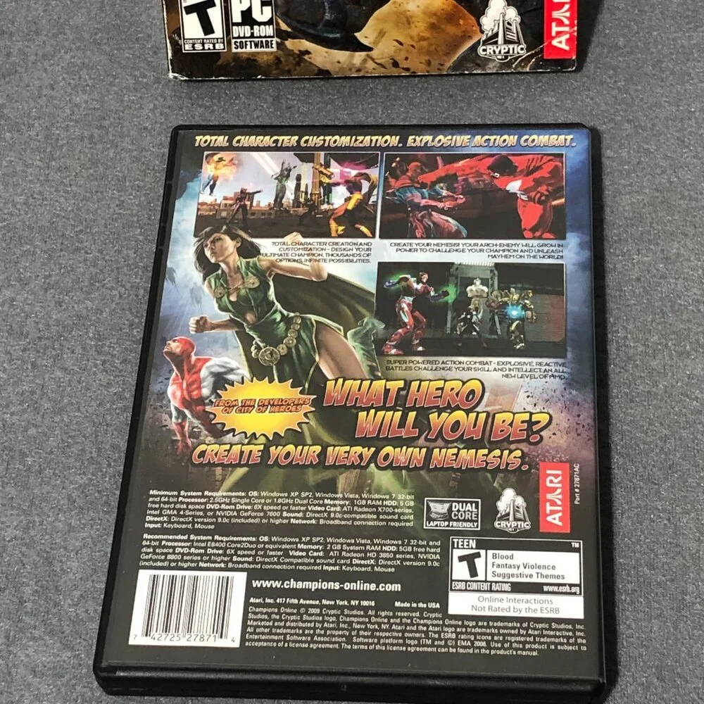 Atari Champions Online PC DVD ROM Video Game 2009